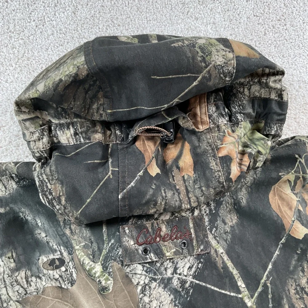 Cabelas Dry-Plus ScentLok Mossy Oak Camo Hunting Jacket Mens XL Regular Hooded